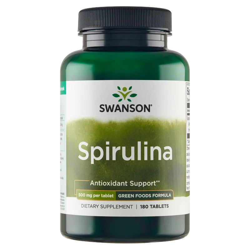Swanson Spirulina, 500 mg, suplement diety, 180 tabletek