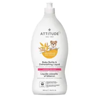 Attitude Sensitive Home Cleaning Naturalny płyn do mycia butelek i naczyń dla niemowląt Bezzapachowy, 700 ml