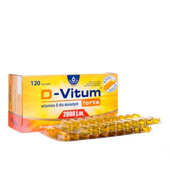 D-Vitum Forte 2000 j.m., suplement diety, 120 kapsułek 