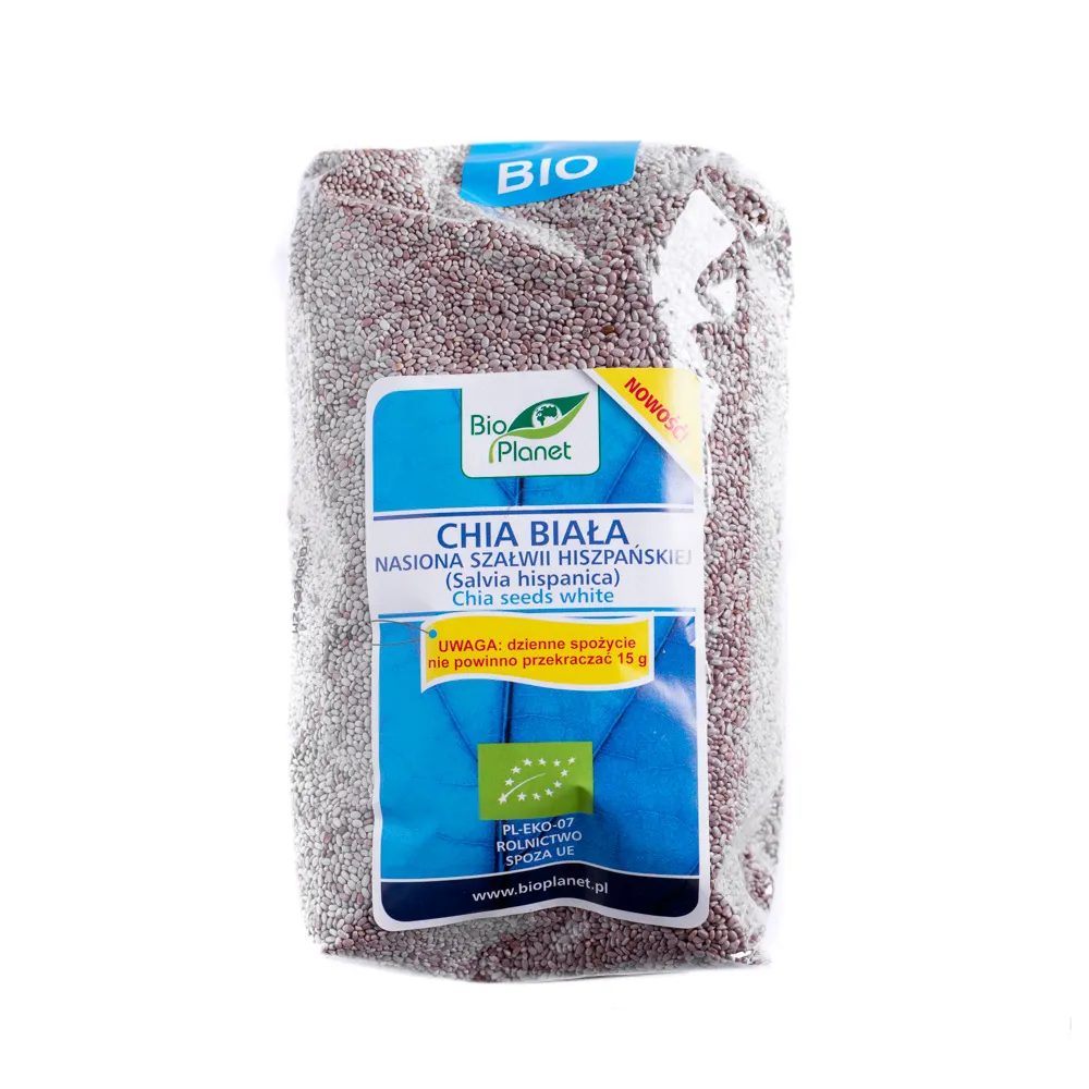 BIO PLANET Chia biała - nasiona szałwii hiszpańskiej, bio, 400 g