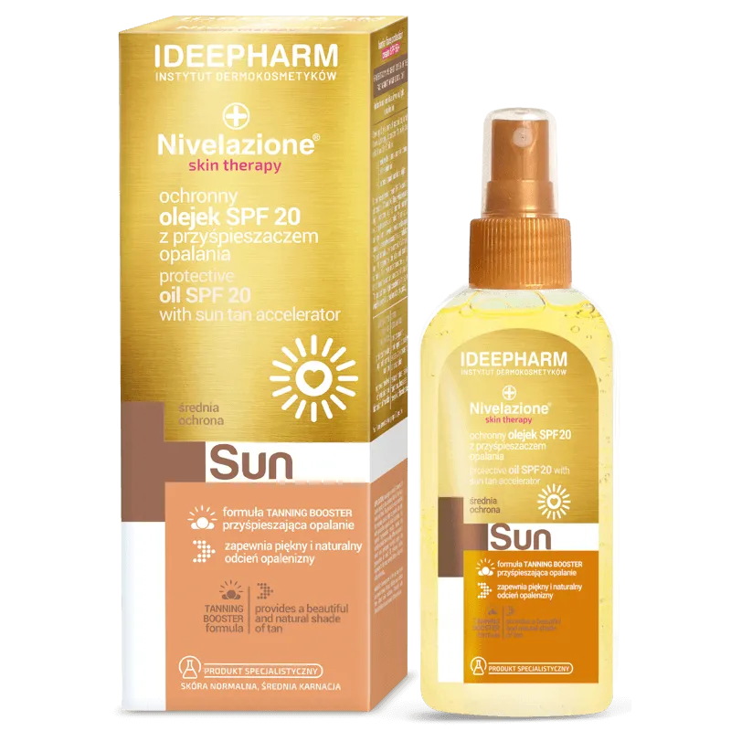 Nivelazione Skin Therapy SUN ochronny olejek SPF 20 z przyspieszaczem opalania, 150 ml