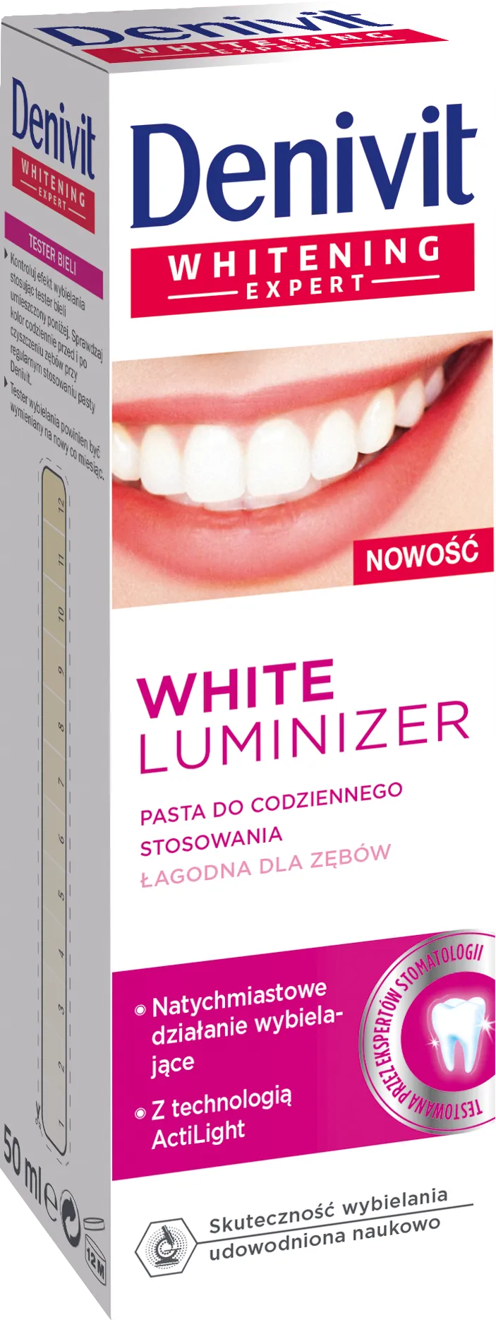 Denivit Whitening Expert White Luminizer Pasta do codziennego stosowania, 50 ml