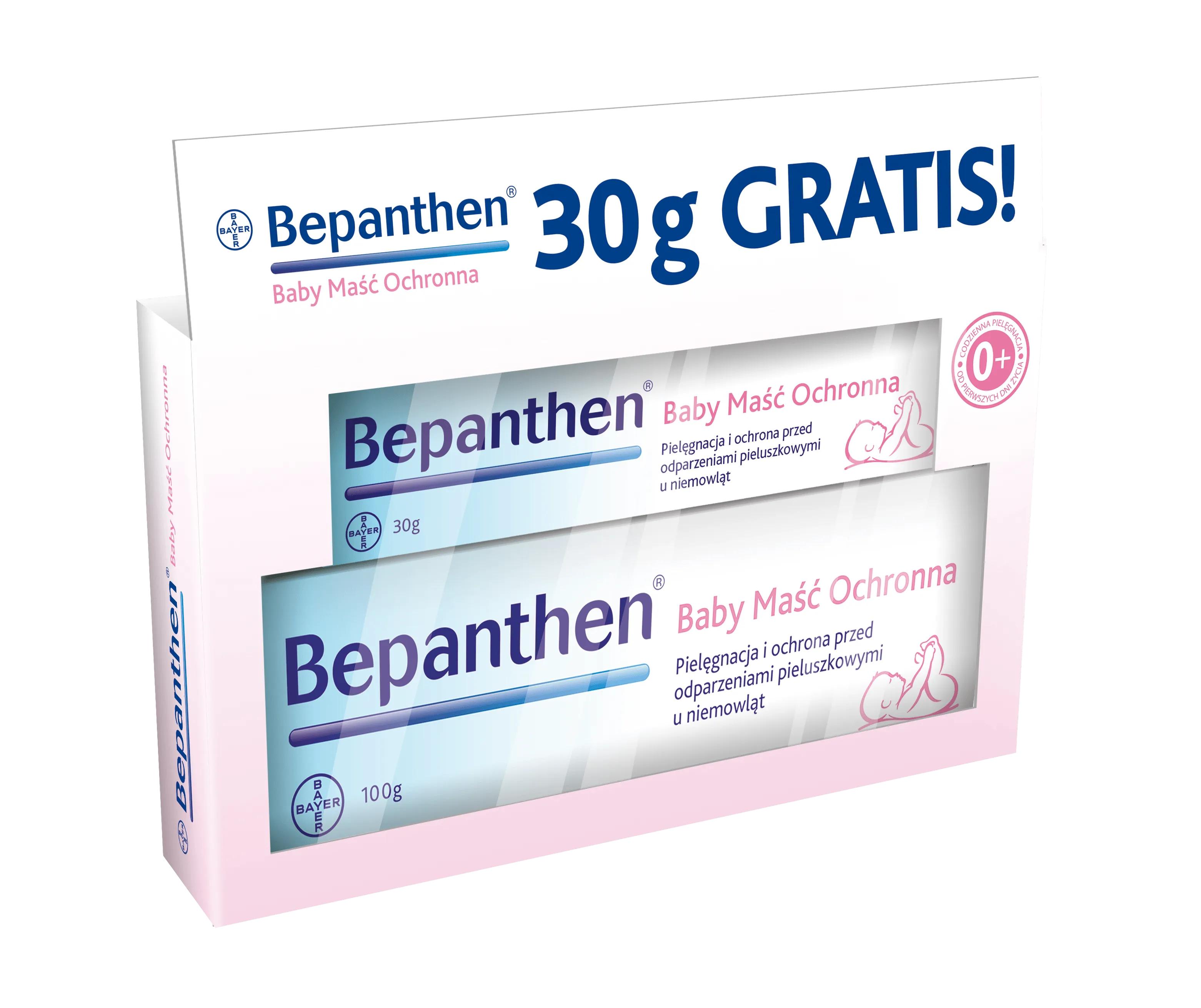Bepanthen Baby Maść Ochronna, zestaw promocyjny, 100 g + 30 g gratis