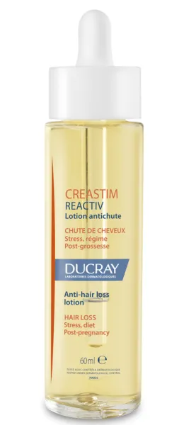 Ducray Creastim Reactive, płyn przeciw wypadaniu włosów, 60 ml 