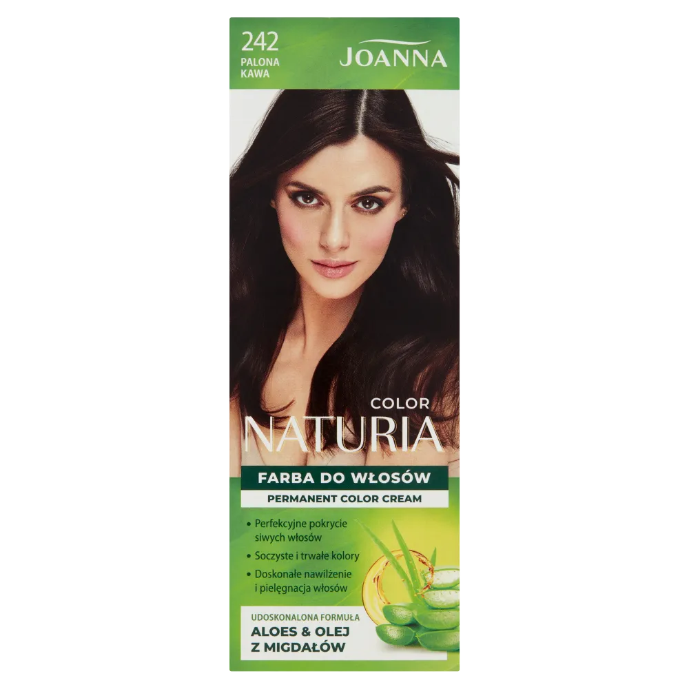 Joanna Naturia Color Farba do włosów nr 242 Palona Kawa, utleniacz 60 g + farba 40 g
