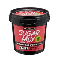 Beauty Jar Sugar Lady zmiękczający scrub do ciała z dziką różą i organicznym cukrem, 180 g