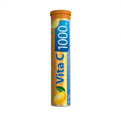 Activlab Pharma Vita C 1000mg, suplement diety, smak cytrynowy, 20 tabletek musujących