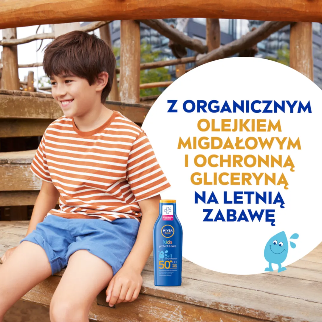 Nivea Sun Kids Protect&Care balsam ochronny na słońce dla dzieci SPF 50+, 200 ml 