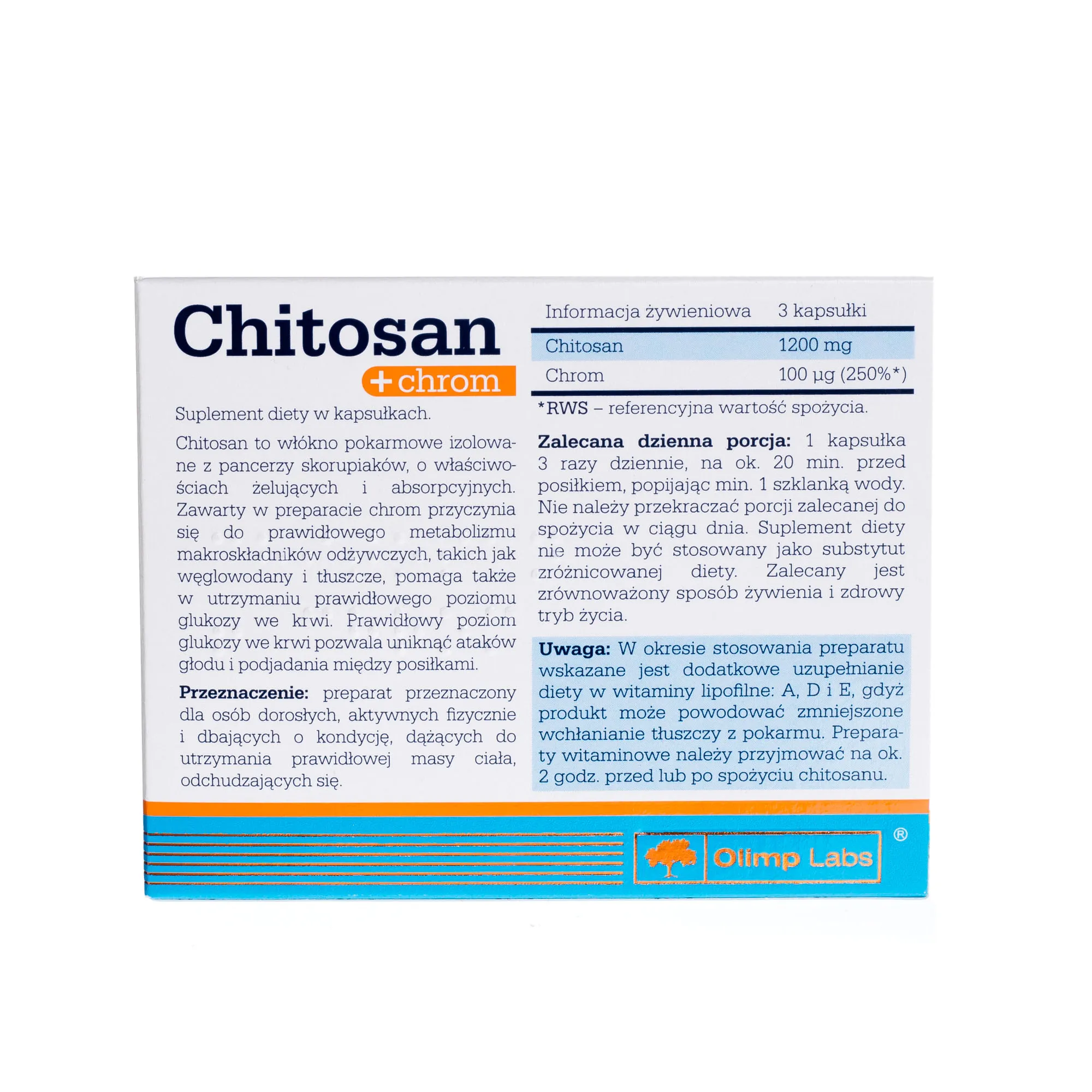 Olimp Chitosan + chrom, suplement diety, 30 kapsułek 
