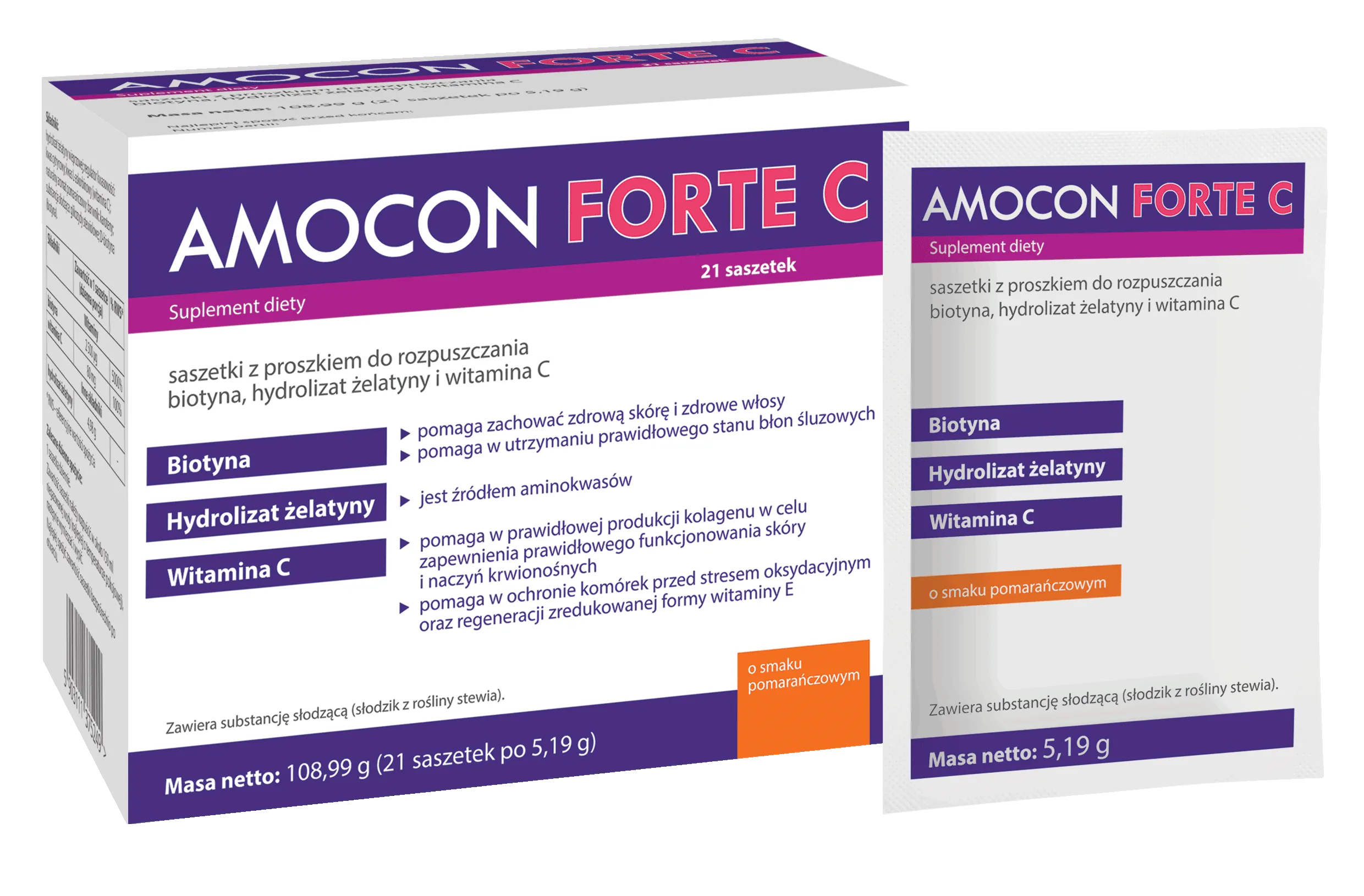 Amocon Forte C suplement diety, 21 saszetek