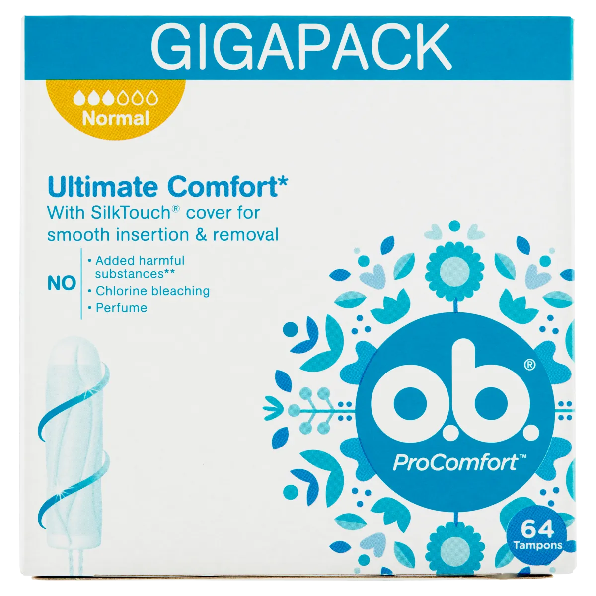o.b. ProComfort Normal tampony, 64 szt.