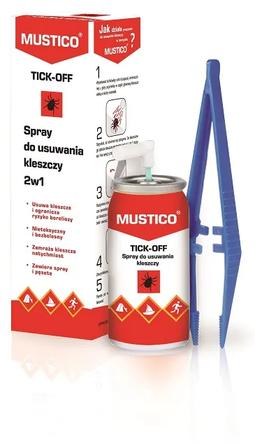 Mustico Tick-Off, spray do usuwania kleszczy 2 w 1, 8 ml