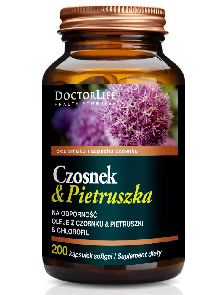 Doctor Life Czosnek & Piteruszka, suplement diety, 200 kapsułek