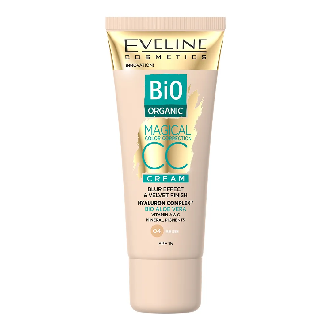 Eveline Cosmetics Bio Organic Magical Color Correction krem CC 04, 30 ml