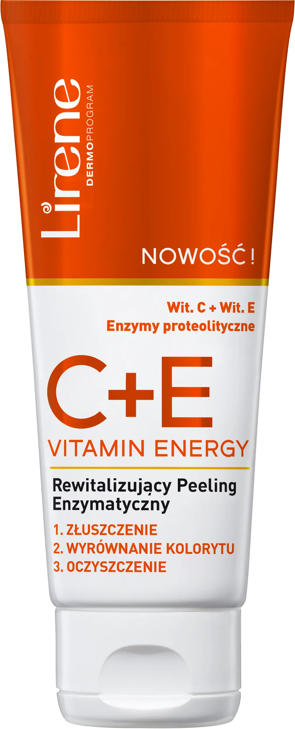 Lirene C+E VITAMIN ENERGY rewitalizujący peeling enzymatyczny, 75 ml