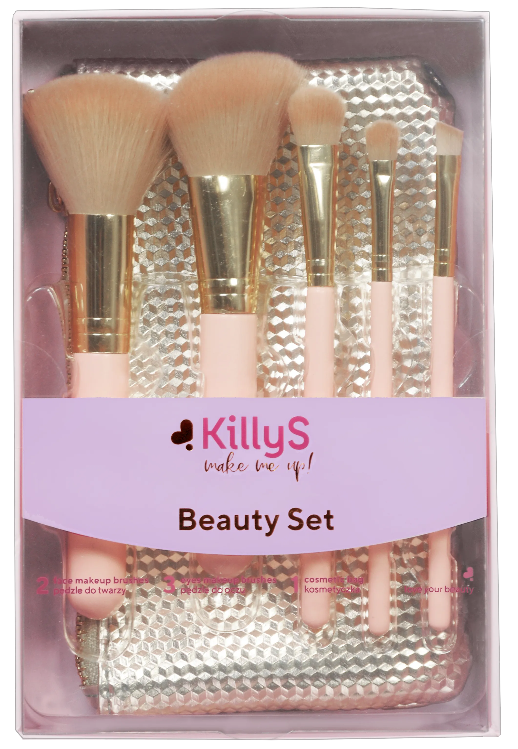 KillyS Beauty Set zestaw pędzli z kosmetyczką, 1 szt.