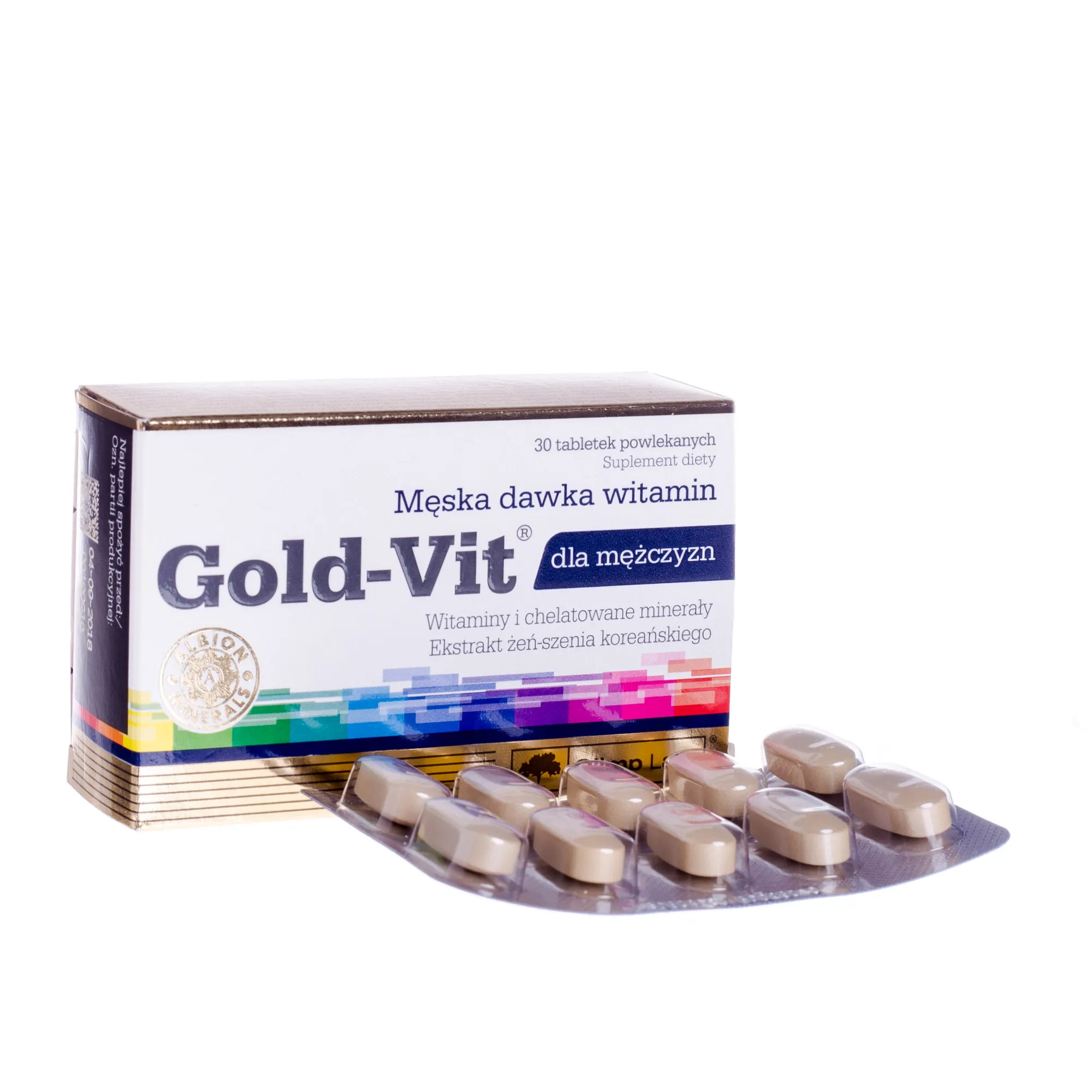 Olimp Gold-Vit dla mężczyzn, suplement diety, 30 tabletek powlekanych