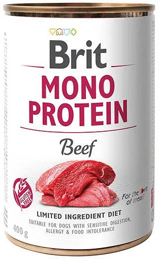 Brit Mono Protein Karma z wołowiną w puszce dla psa, 400 g