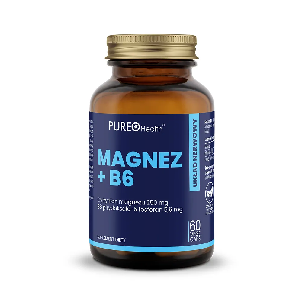 Pureo Health Magnez + B6, 60 kapsułek