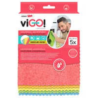 viGO! Premium ściereczki z mikrofibry uniwersalne, 5 szt.