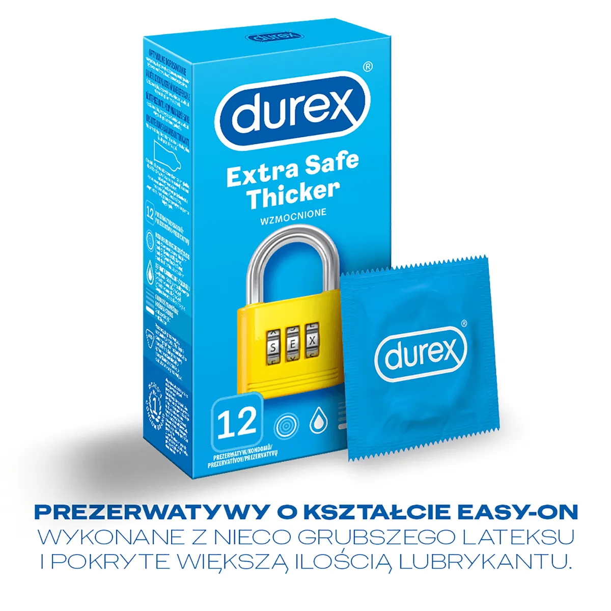 Prezerwatywy Durex Extra Safe, 12 szt. 