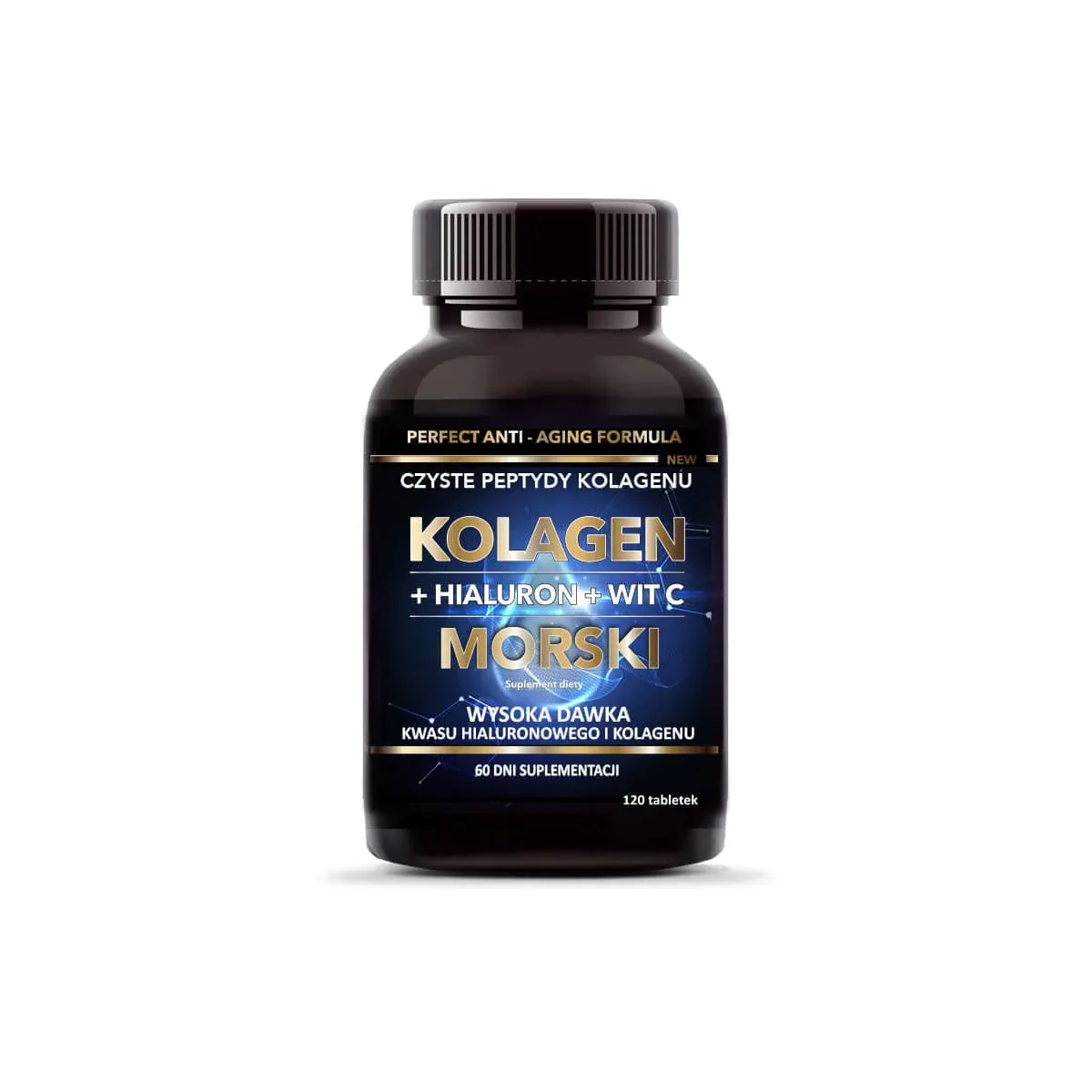 Intenson kolagen morski + hialuron + wit. C 500 mg, 120 tabletek
