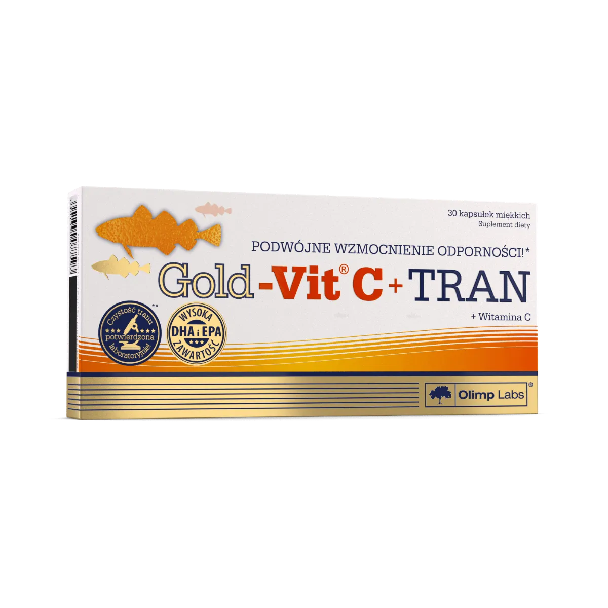Gold-Vit C + Tran,  suplement diety, 30 kapsułek