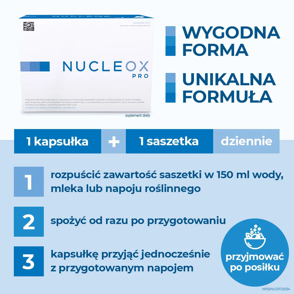 Nucleox Pro, 30 saszetek + 30 kapsułek 