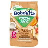 BoboVita Porcja Zbóż mleczna kaszka 7 zbóż z owocami, 210 g