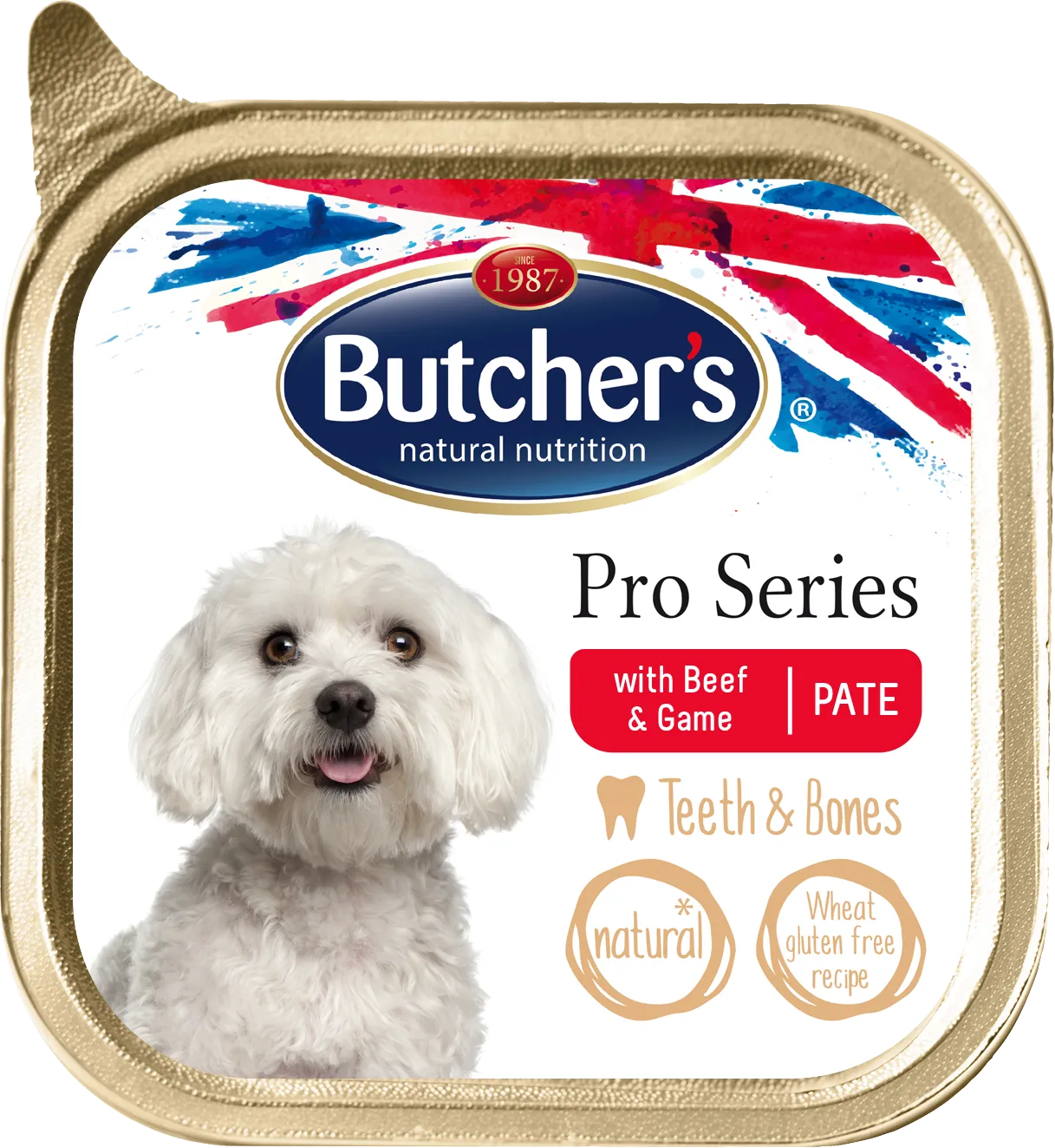 Butcher’s Pro Series Teeth&Bones pasztet z wołowiną i dziczyzną, 150 g