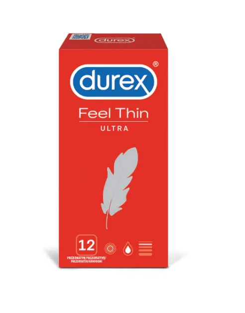 Durex Feel Thin Ultra, prezerwatywy, 12 sztuk