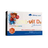 OLIMP Gold-Vit D3 Junior, suplement diety, smak owocowy, 30 tabletek