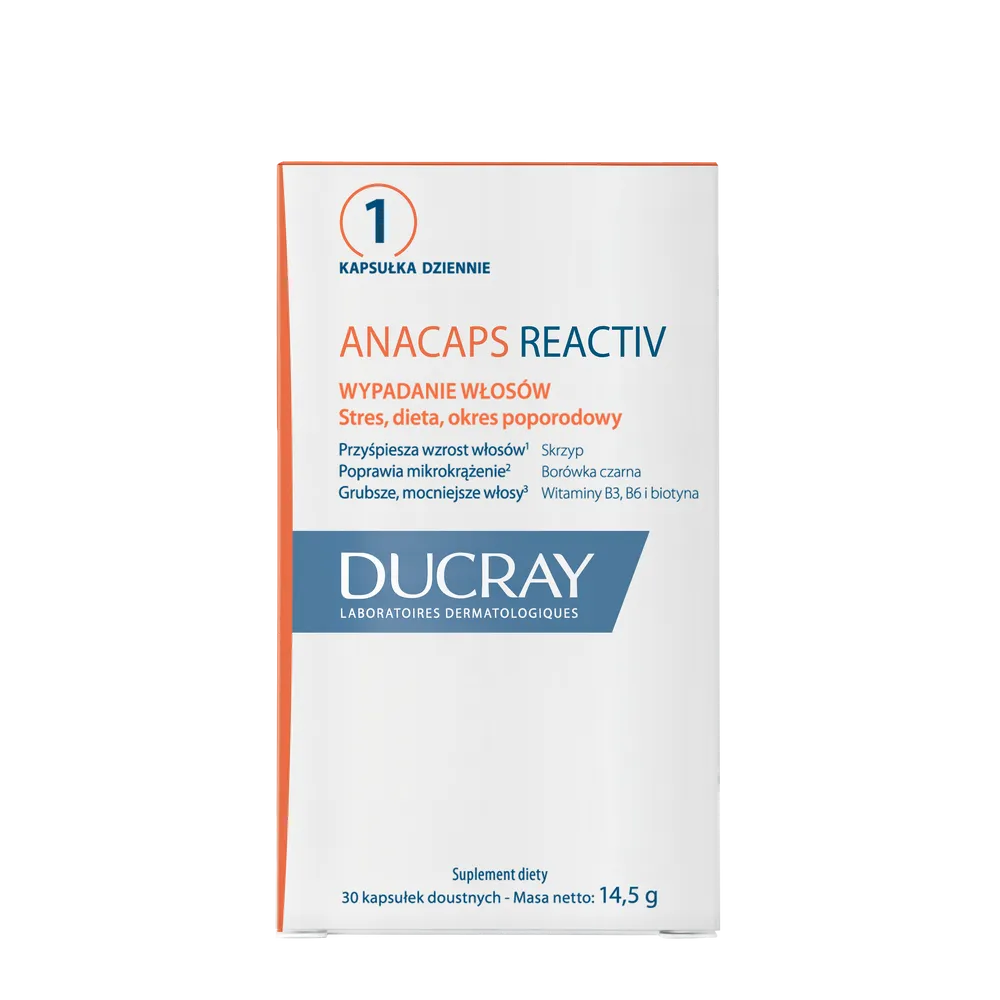 Ducray Anacaps Reactiv na wypadanie włosów, 30 kapsułek 