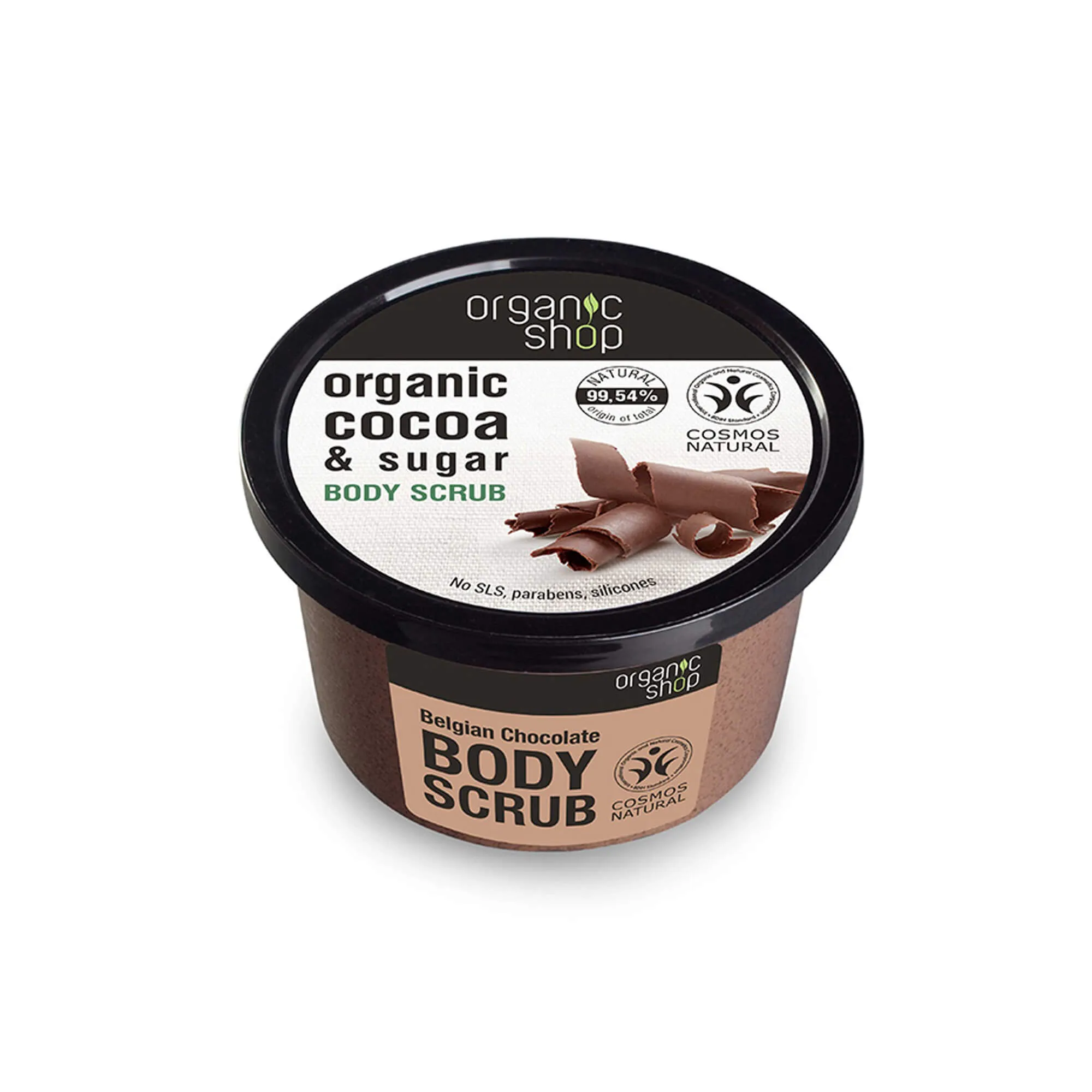 Organic Shop, peeling do ciała, belgijska czekolada, 250 ml
