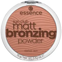 Essence Sun Club Matt Bronzing Powder matowy puder brązujący 02 Sunny, 15 g