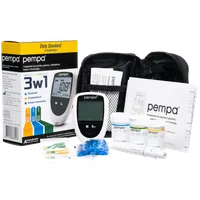 Pempa, urządzenie 3w1 do pomiaru glukozy, cholesterolu i kwasu moczowego