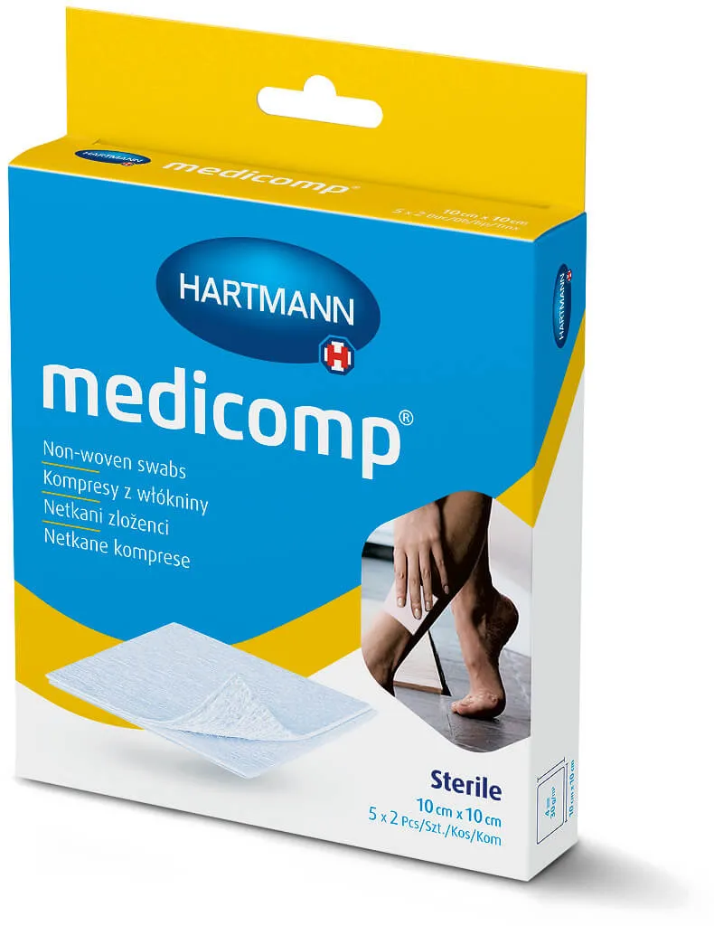 Kompresy Medicomp, 10 x 10 cm, op. 5 x 2 szt.