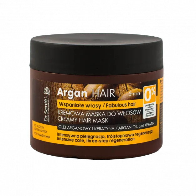 Dr. Santé Argan Hair Wspaniałe włosy Kremowa maska do włosów Olej arganowy i Keratyna, 300 ml
