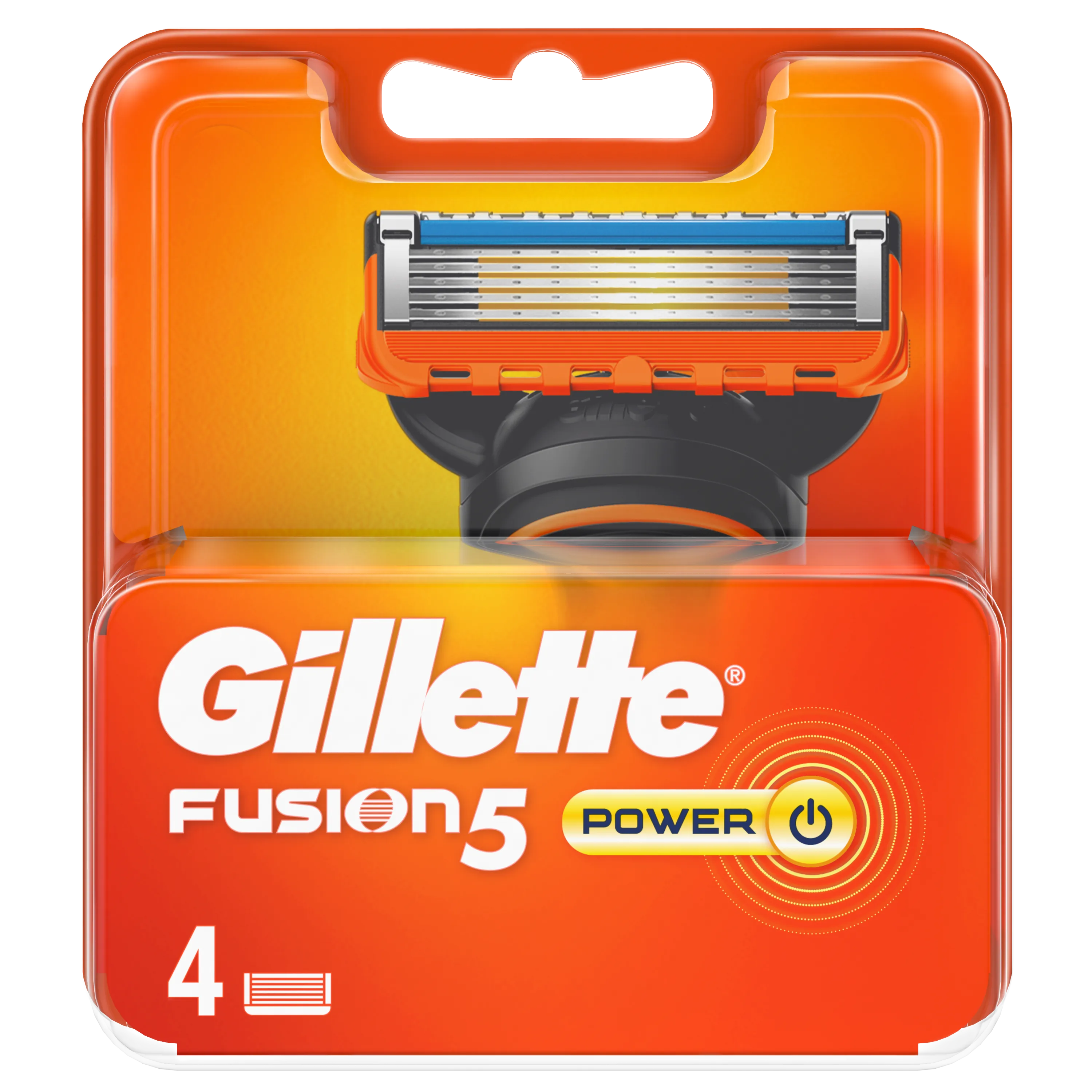 Gillette Fusion Red Wkład do maszynki manualnej do golenia dla mężczyzn, 4 szt.