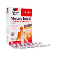Doppelherz Aktiv, Mocne kości, Calcium 1500 + Vit. D, suplement diety, 60 tabletek