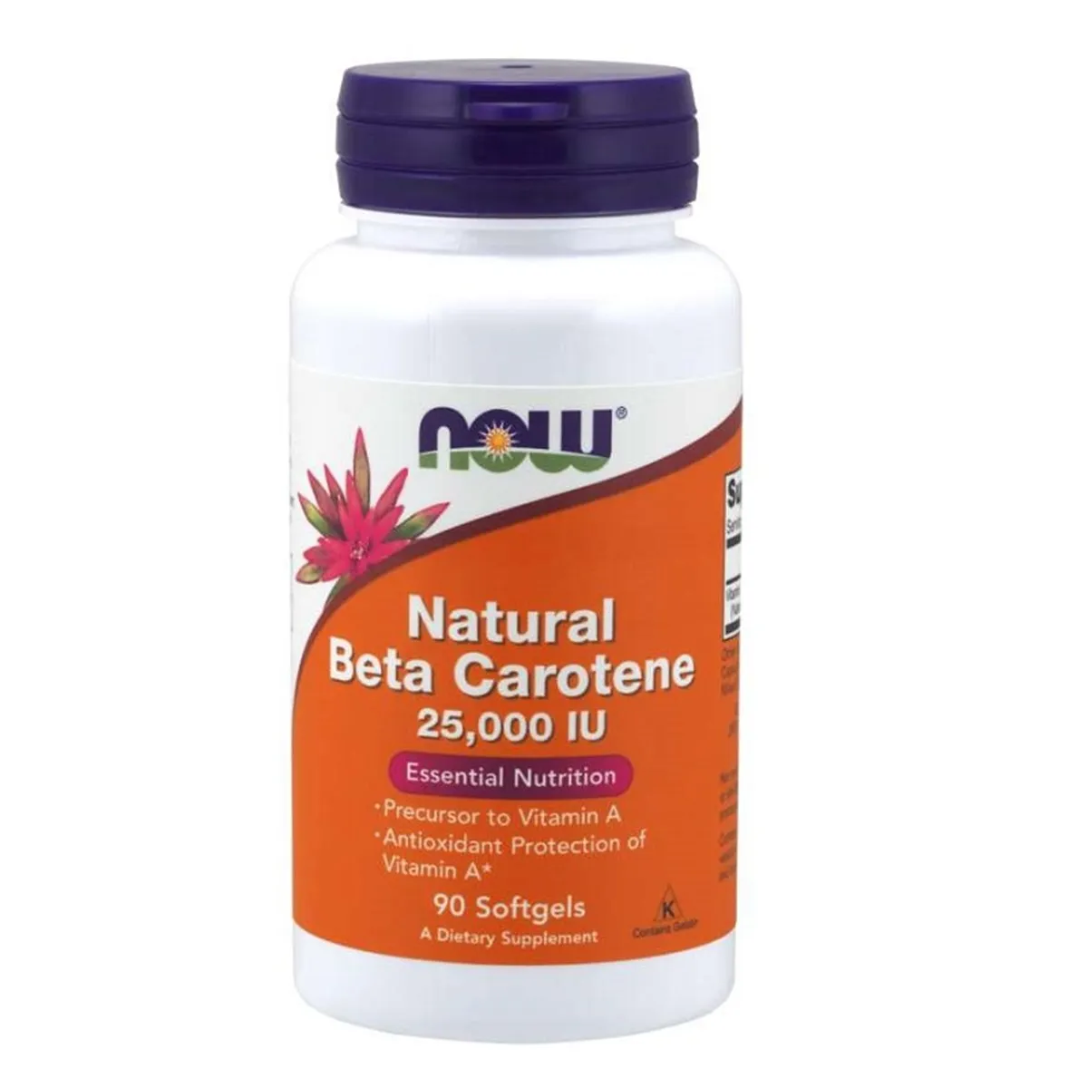 Now Foods Natural Beta Carotene, suplement diety, 90 kapsułek