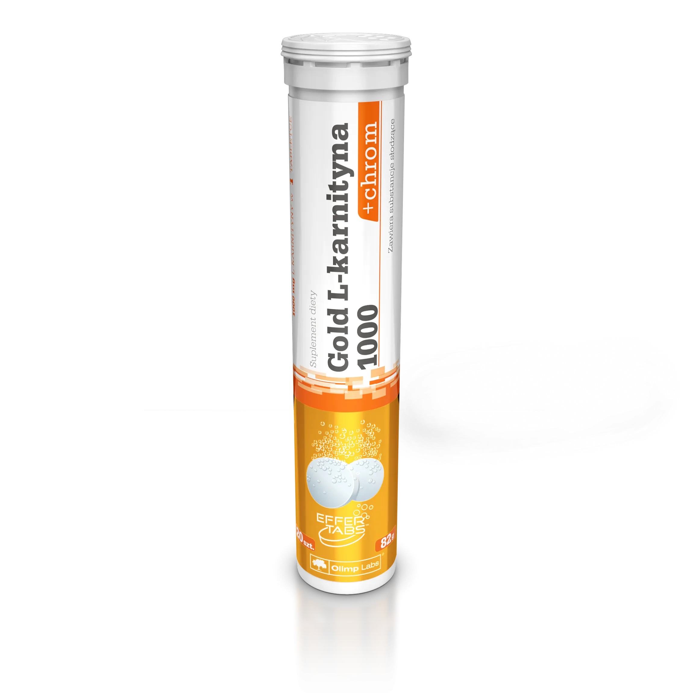 Olimp Gold L-Karnityna + Chrom, suplement diety, 20 tabletek musujących