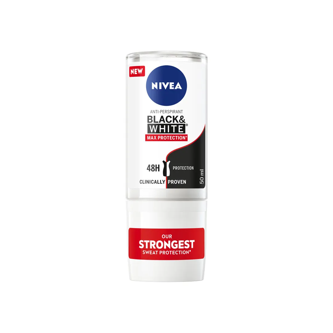 Nivea Black&White Max Protection roll-on antyperspirant w kulce, 50 ml
