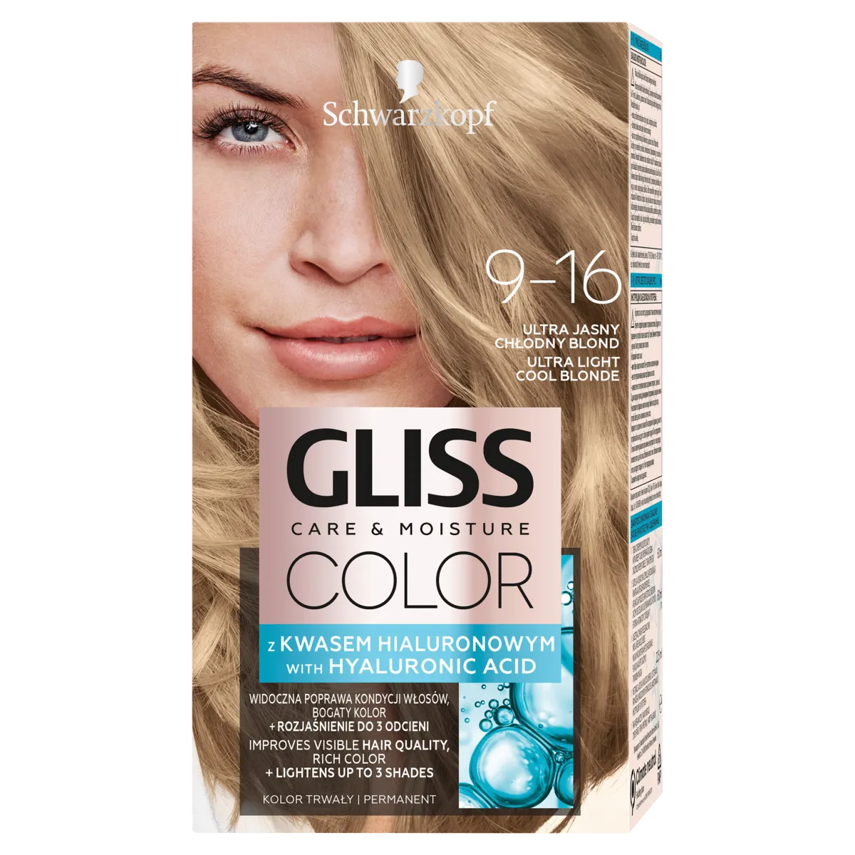 Schwarzkopf Gliss Color Farba do włosów nr 9-16 Ultra jasny chłodny blond, 1 szt.