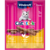 Vitakraft Cat Stick Mini kabanosy dla kota z drobiem i wątróbką, 3 szt. x 6 g