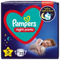 Pampers Night Pants pieluszki jednorazowe na noc, rozmiar 5, 12-17 kg, 22 szt.