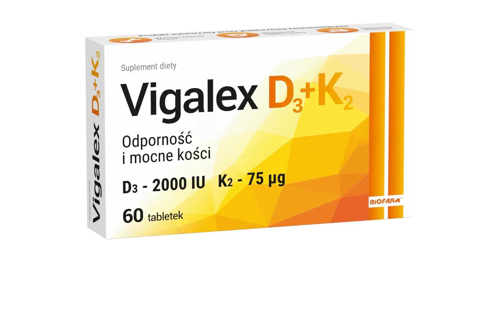 Vigalex D3 + K2, suplement diety, 60 tabletek