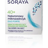 Soraya Hialuronowy Mikrozastrzyk 40+ Duo Forte, krem wypełniający zmarszczki mimiczne, 50 ml