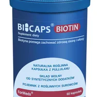 Bicaps Biotin, suplement diety, 60 kapsułek