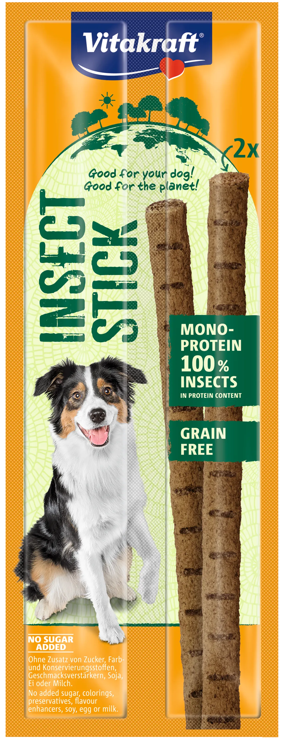 Vitakraft Insect Sticks Kabanosy bezzbożowe dla psów dorosłych, 2 szt.